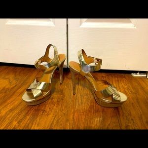 Gold Coach Heels Size 5.5